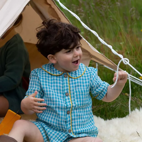 Little Green Radicals dviejų dalių pižama „Mėlynas mėnulis“