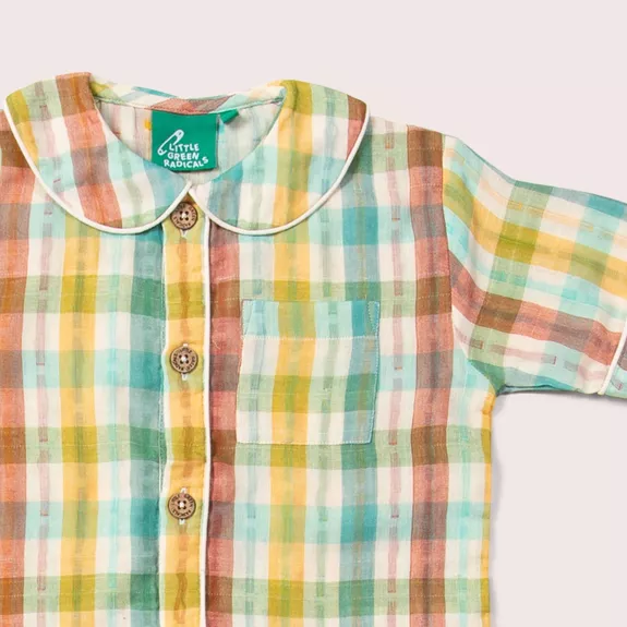 Little Green Radicals dviejų dalių pižama „Vaivorykštė“