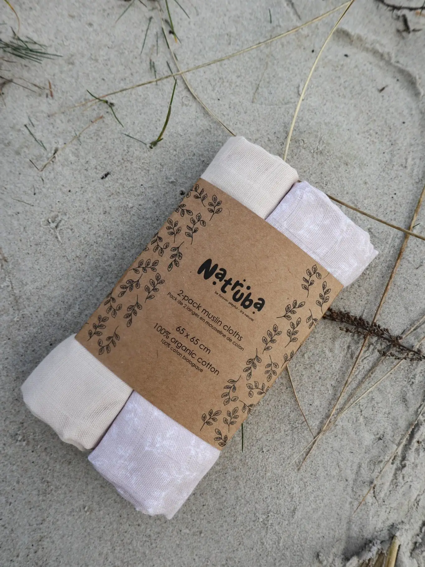 NATRUBA muslino merliukai - 2 vnt. 