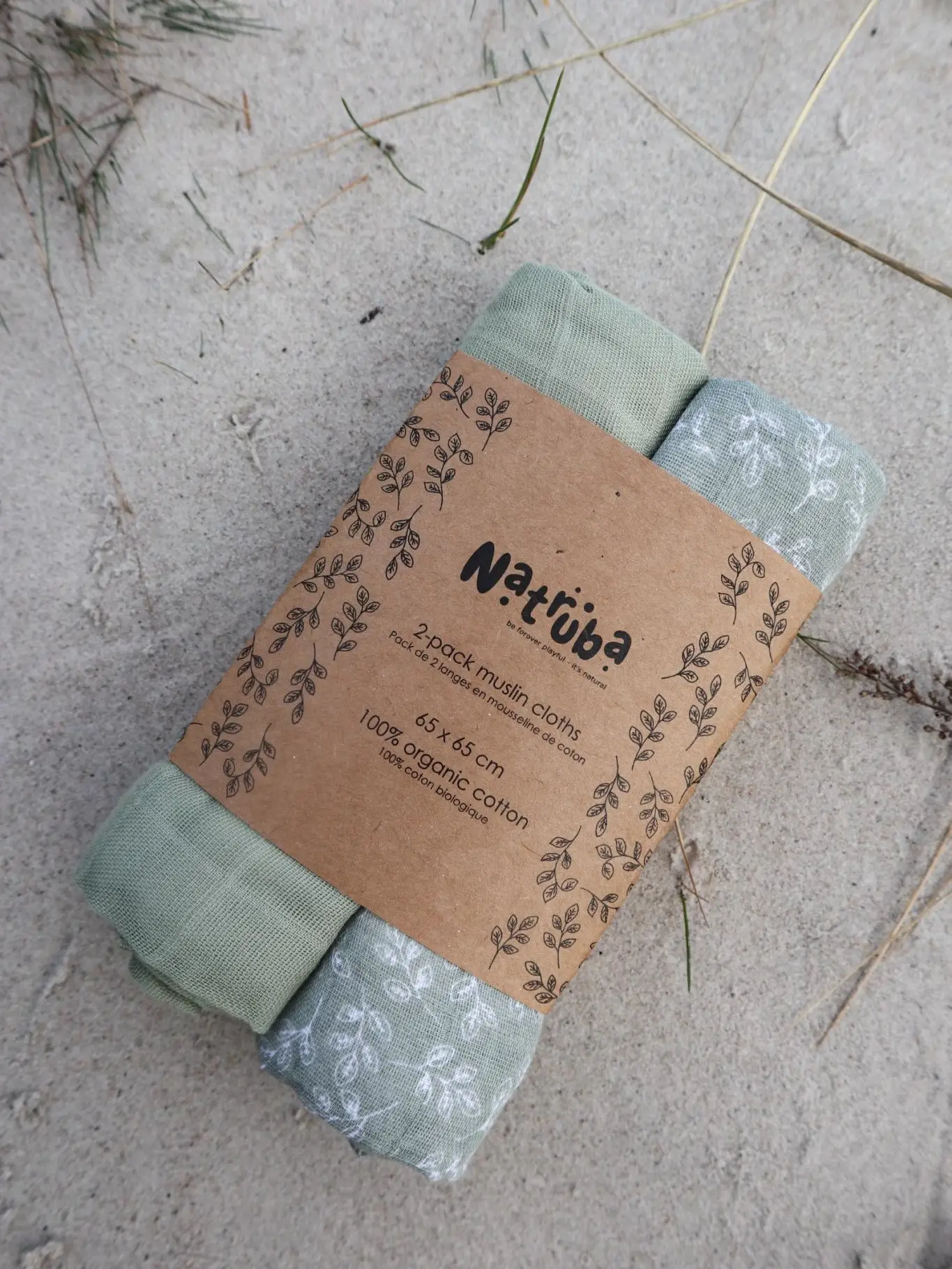 NATRUBA muslino merliukai - 2 vnt. 