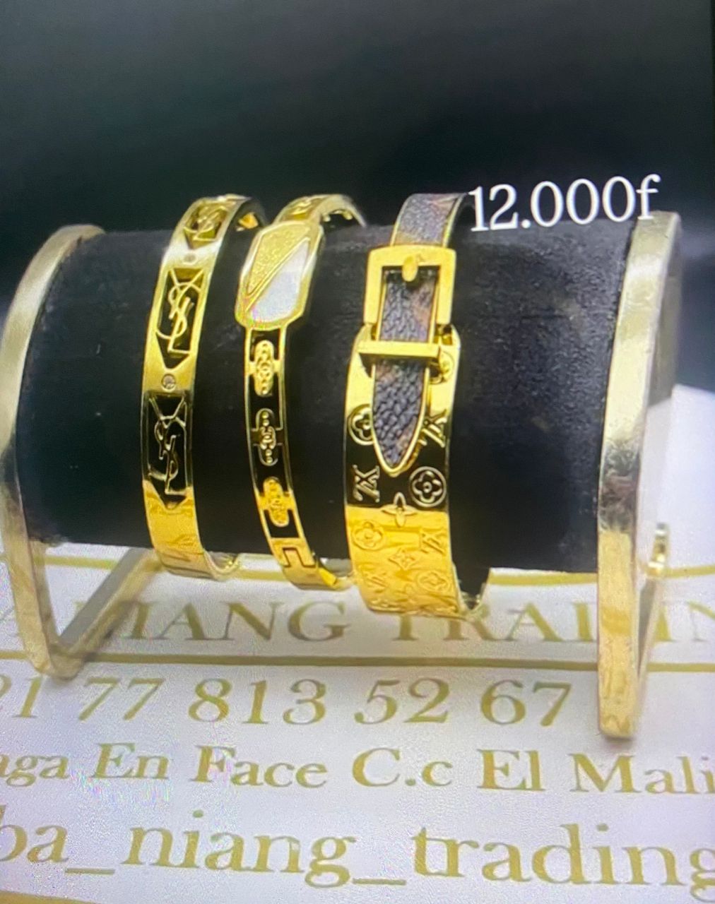 Bracelets en acier doré