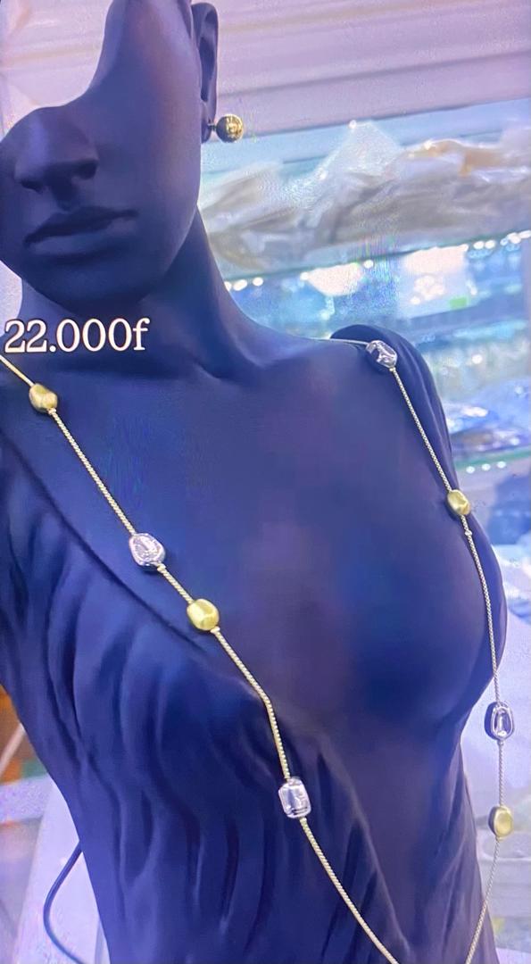 Collier élégant bicolore