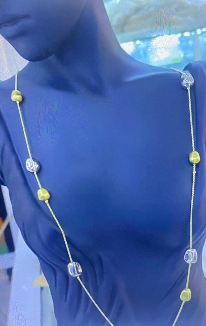 Collier élégant bicolore