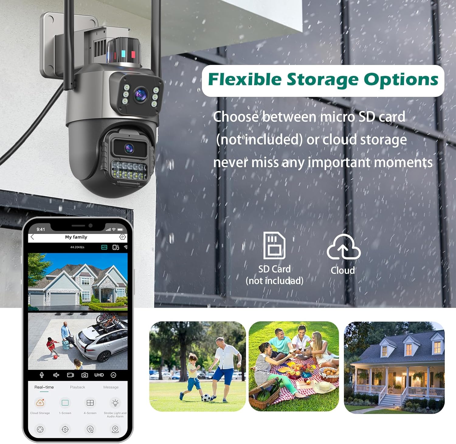 Camara Seguridad Alarma Doble Sensor