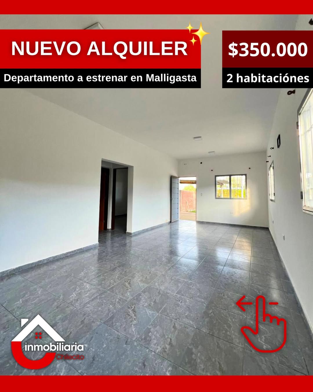 Departamento de 2 habitaciones en Alquiler - Malligasta, Calle Ortiz de Ocampo