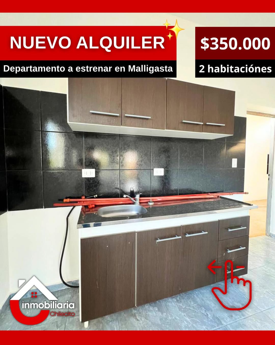 Departamento de 2 habitaciones en Alquiler - Malligasta, Calle Ortiz de Ocampo