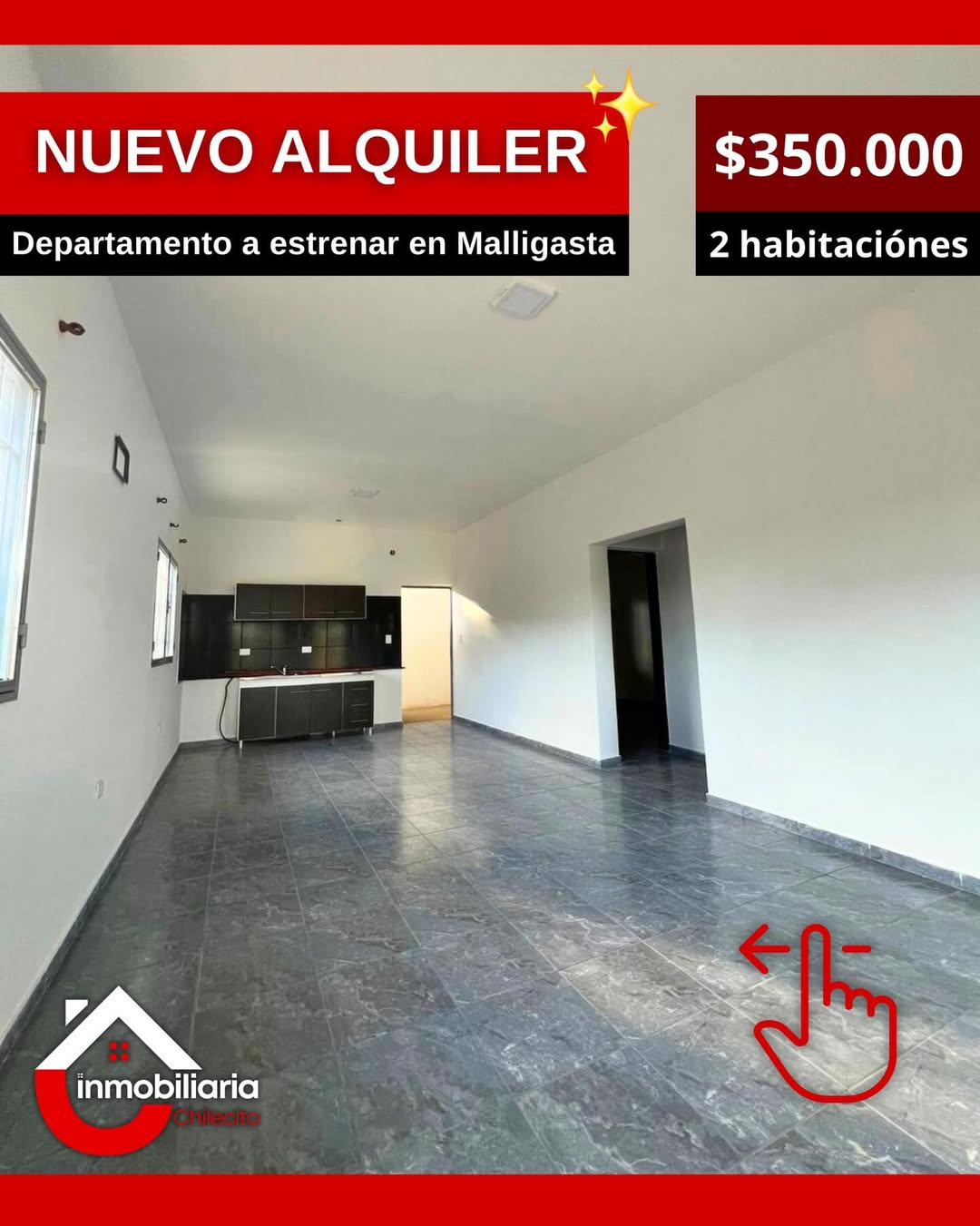 Departamento de 2 habitaciones en Alquiler - Malligasta, Calle Ortiz de Ocampo