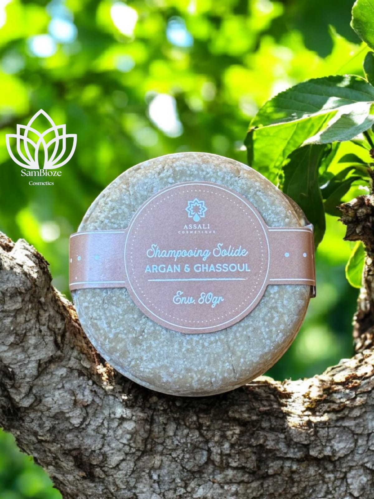 Shampooing Solide Argan et Ghassoul 80g