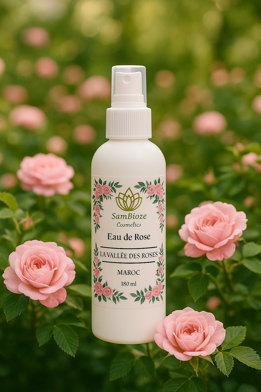 Eau de Rose 100% Naturelle de la Région de  Kal'aa Mghouna 180 ml
