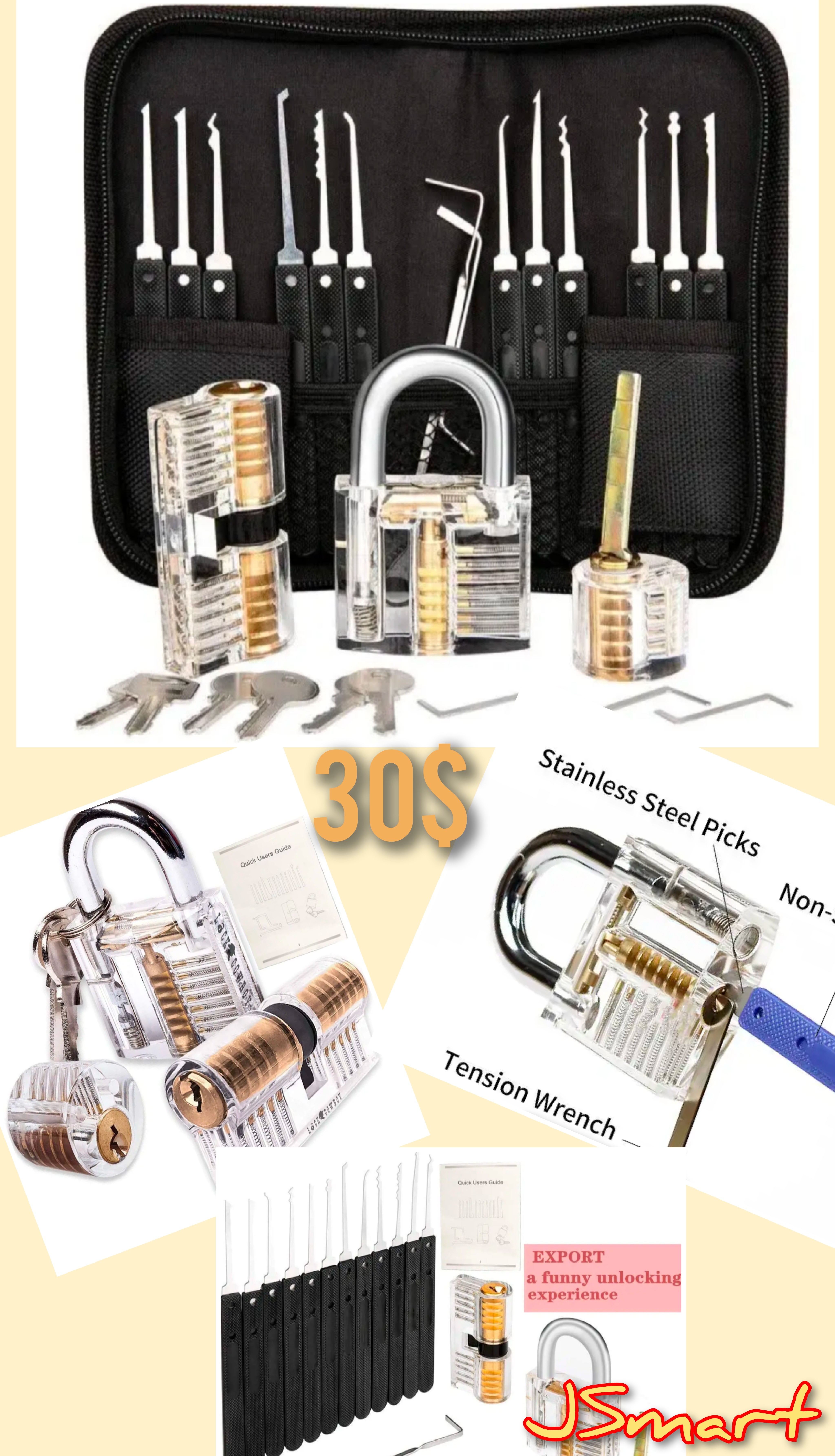 Lock Picking Practice Kit