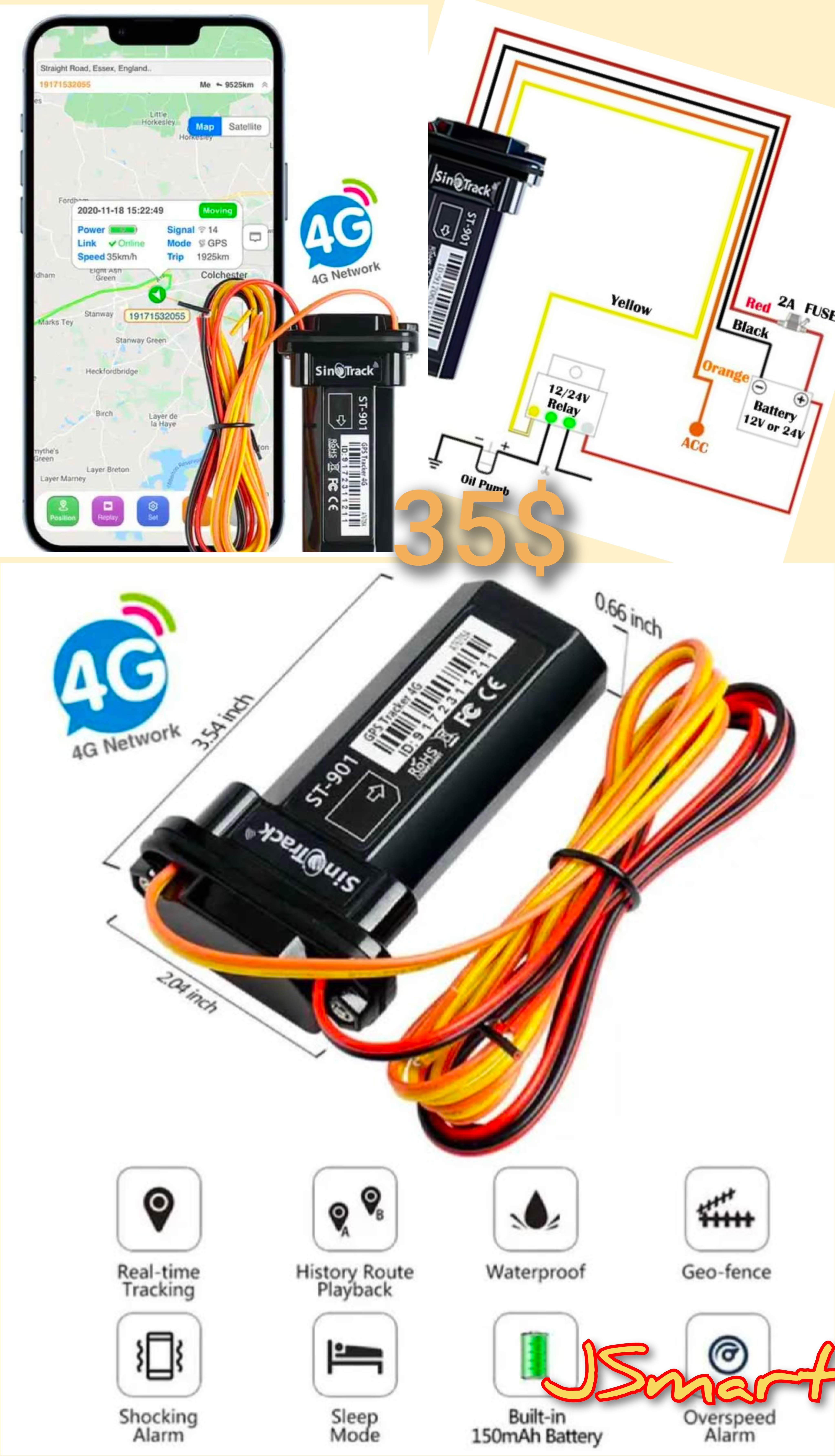 4G Vehicle GPS Tracker