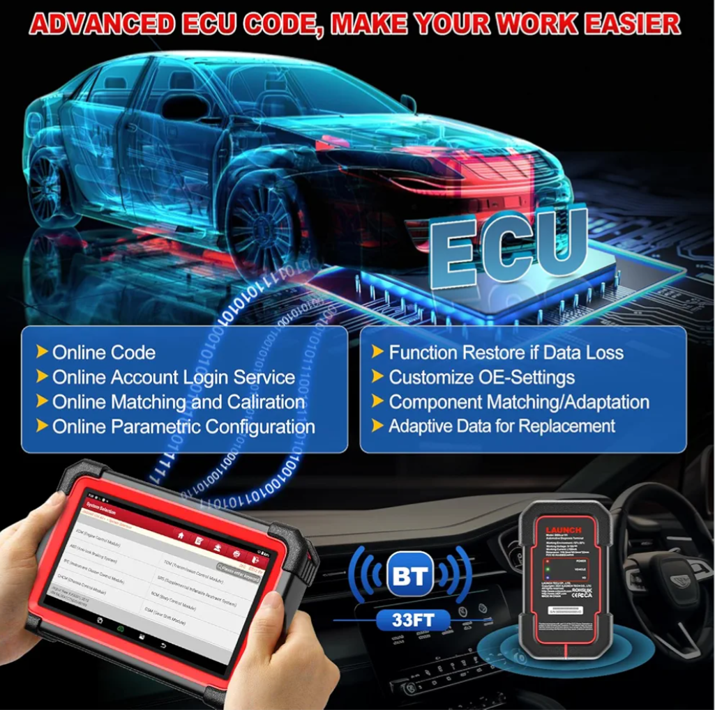 LAUNCH X431 CRP919E BT 2026 OBD2 Scanner | Bi-Directional | CAN FD & DOIP | ECU Coding