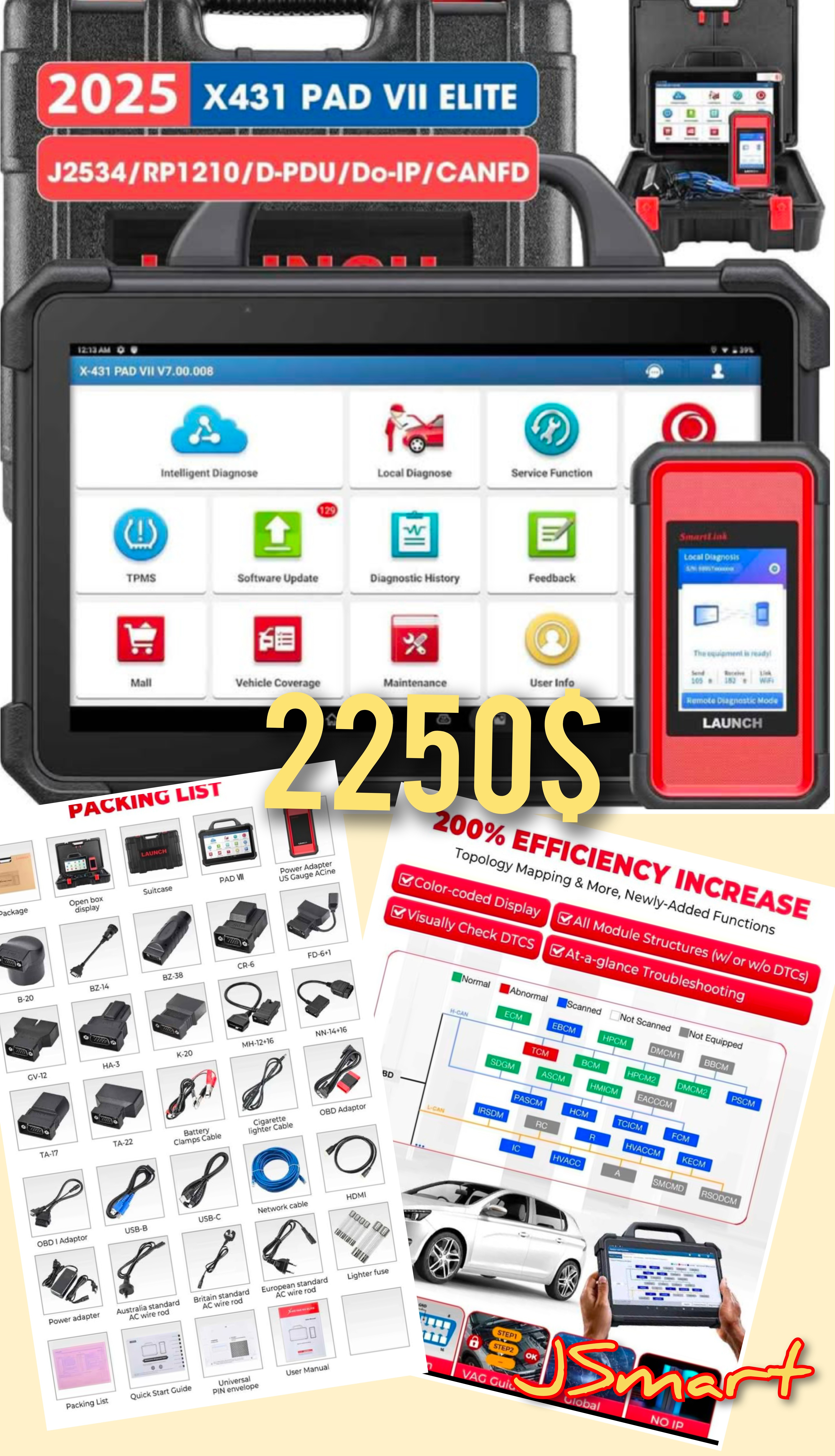 2025 X431 PAD VII Elite Diagnostic Tool