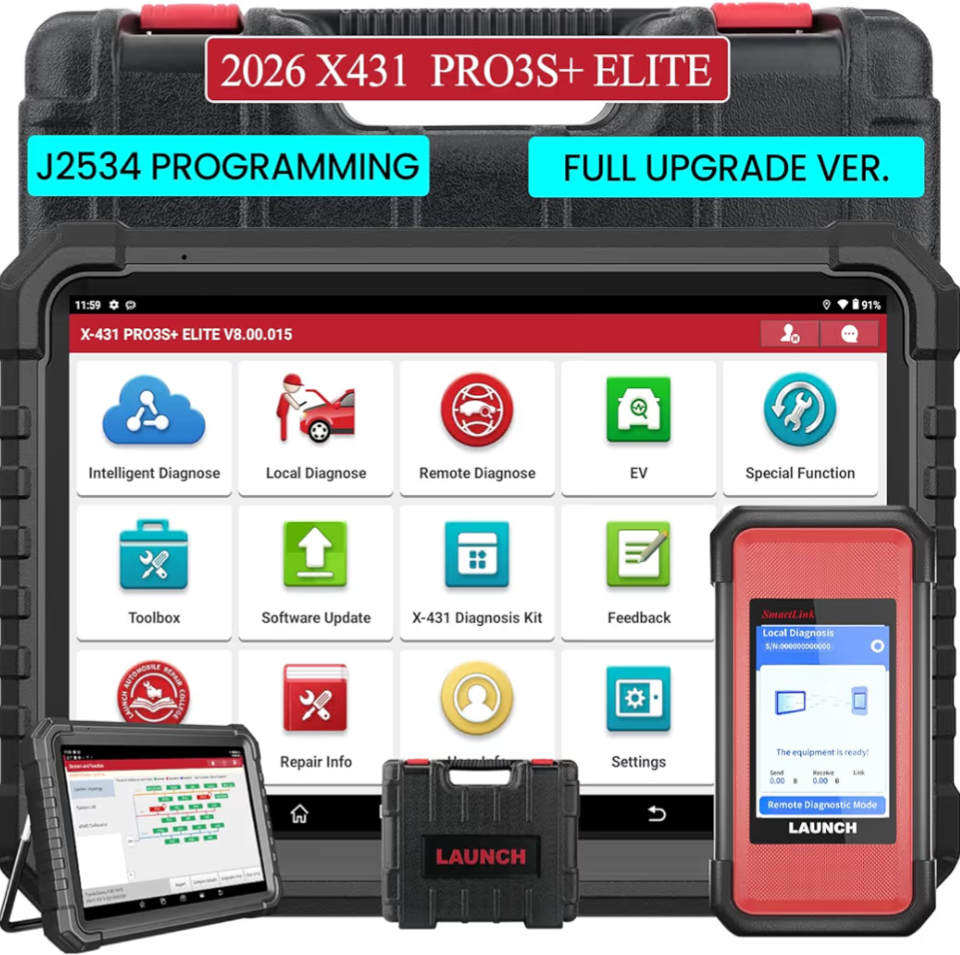 LAUNCH X431 PRO3S+ Elite 2026 Diagnostic Scanner | J2534 | Topology | 60+ Services