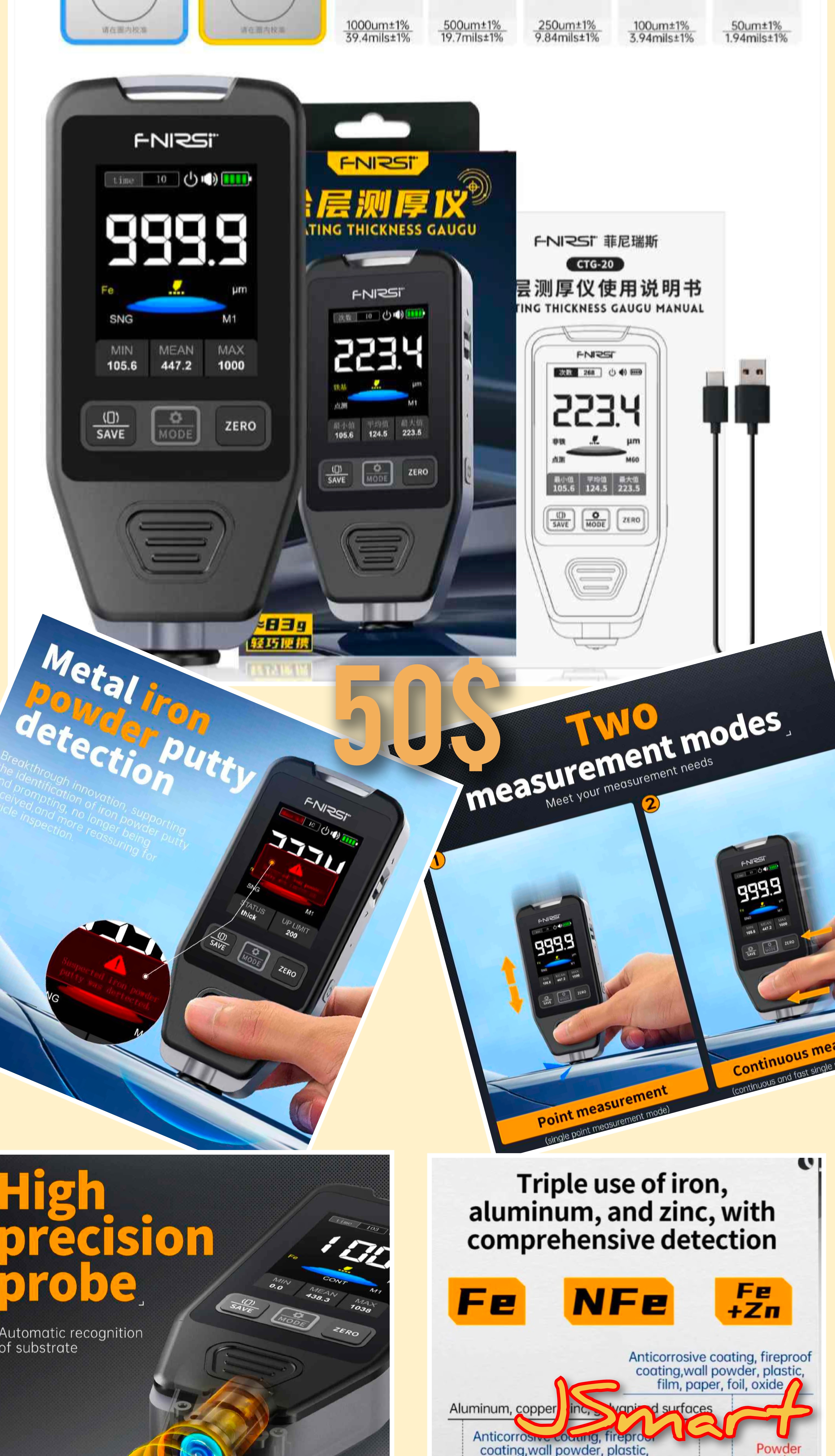 Digital Paint Thickness Gauge