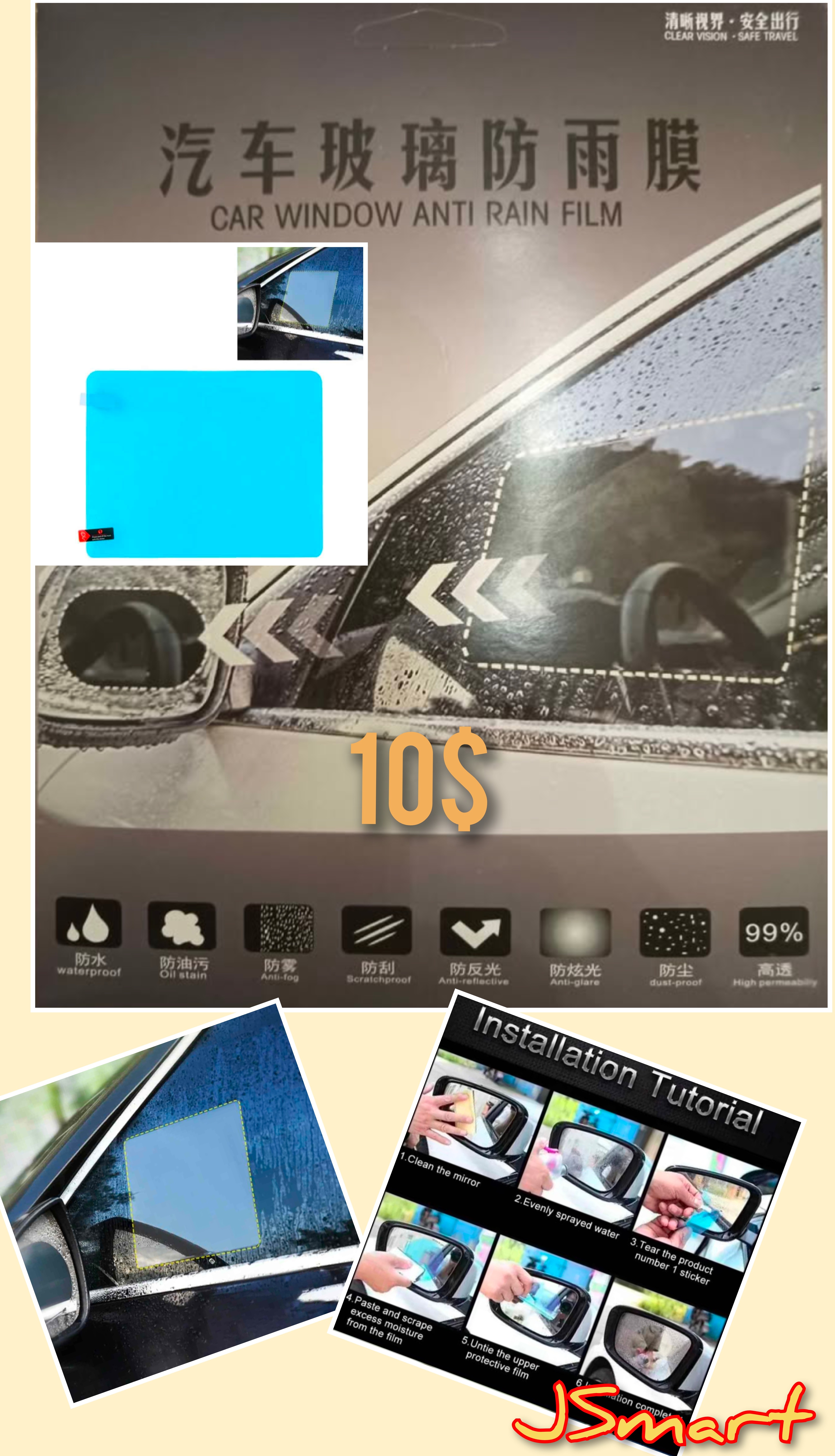 Car Window Anti Rain Film