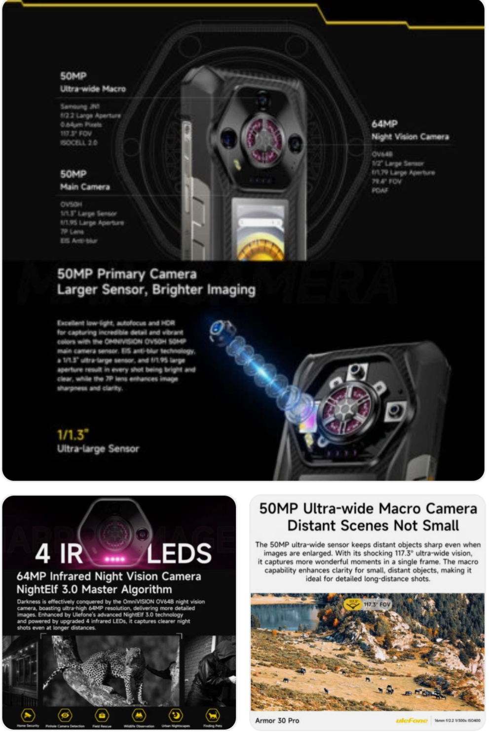 Ulefone Armor 30 Pro 5G Rugged Phone | 32GB RAM | 512GB | 12800mAh | Dual Screen