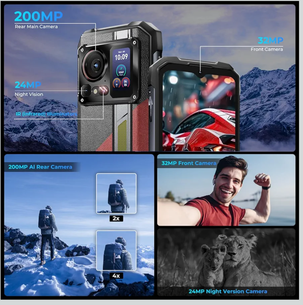 HOTWAV Hyper 7 Pro 5G Rugged Phone | 36GB RAM | 256GB | 10800mAh | 200MP