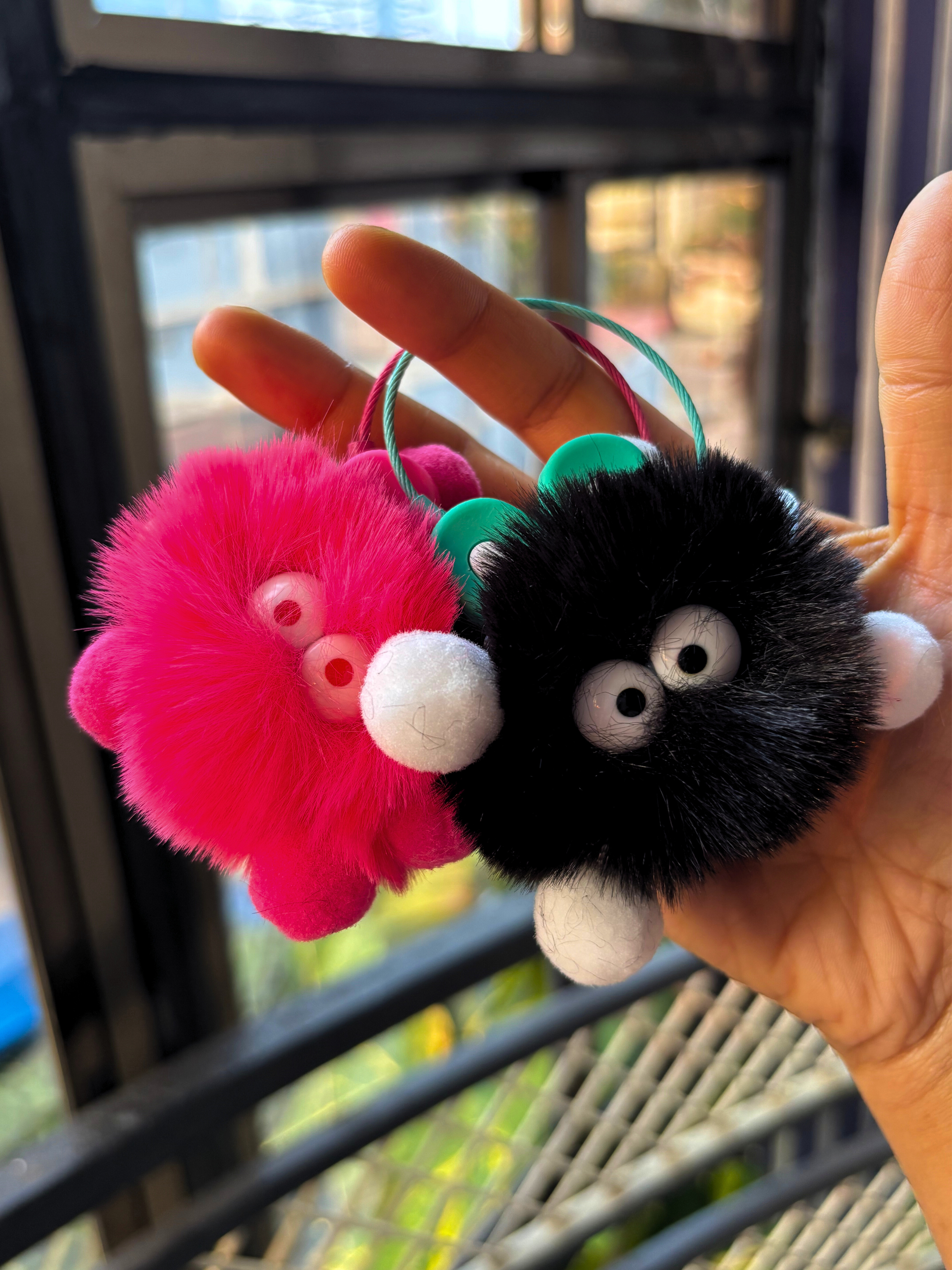 Plush cat bag charm