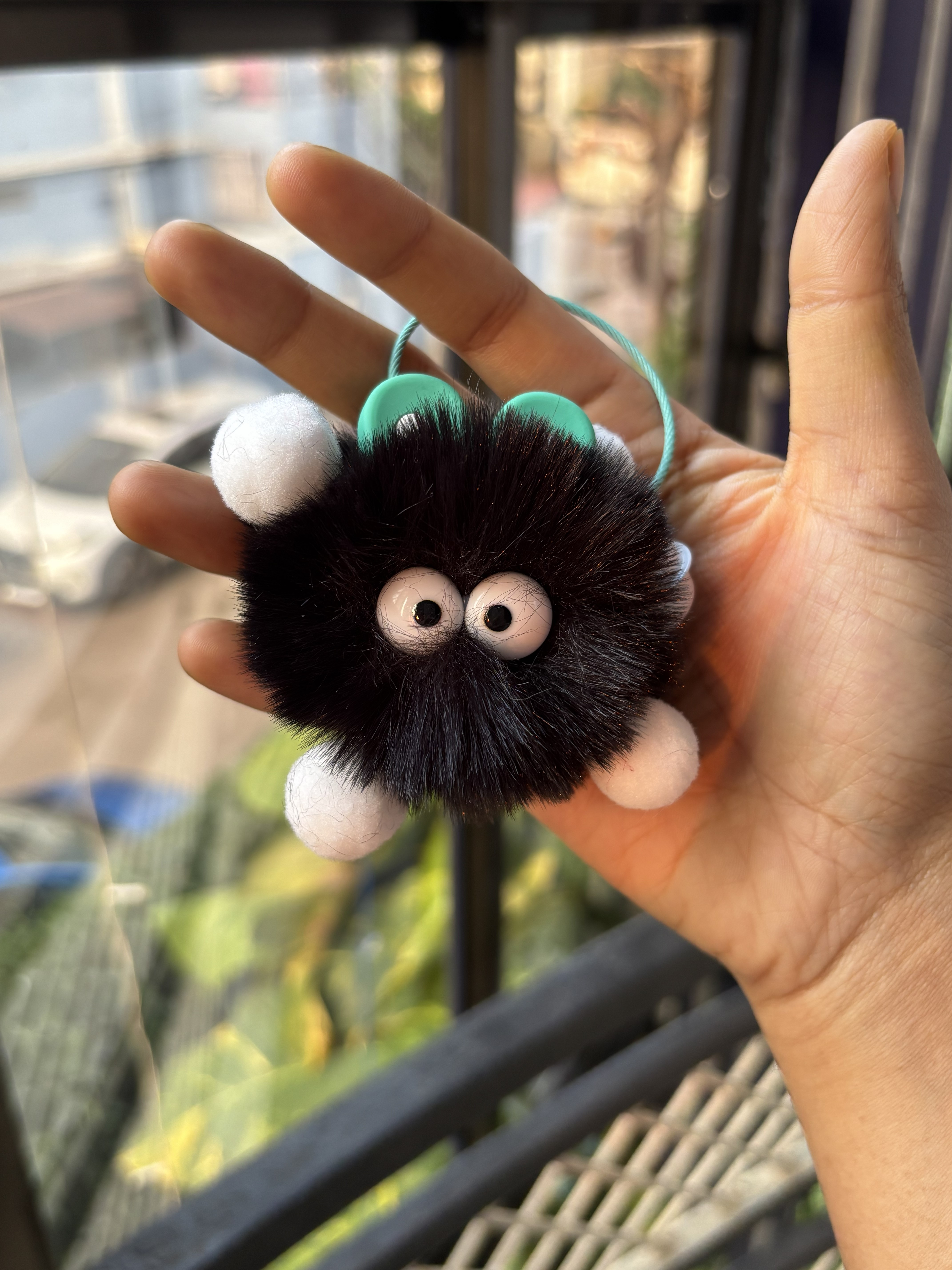 Plush cat bag charm