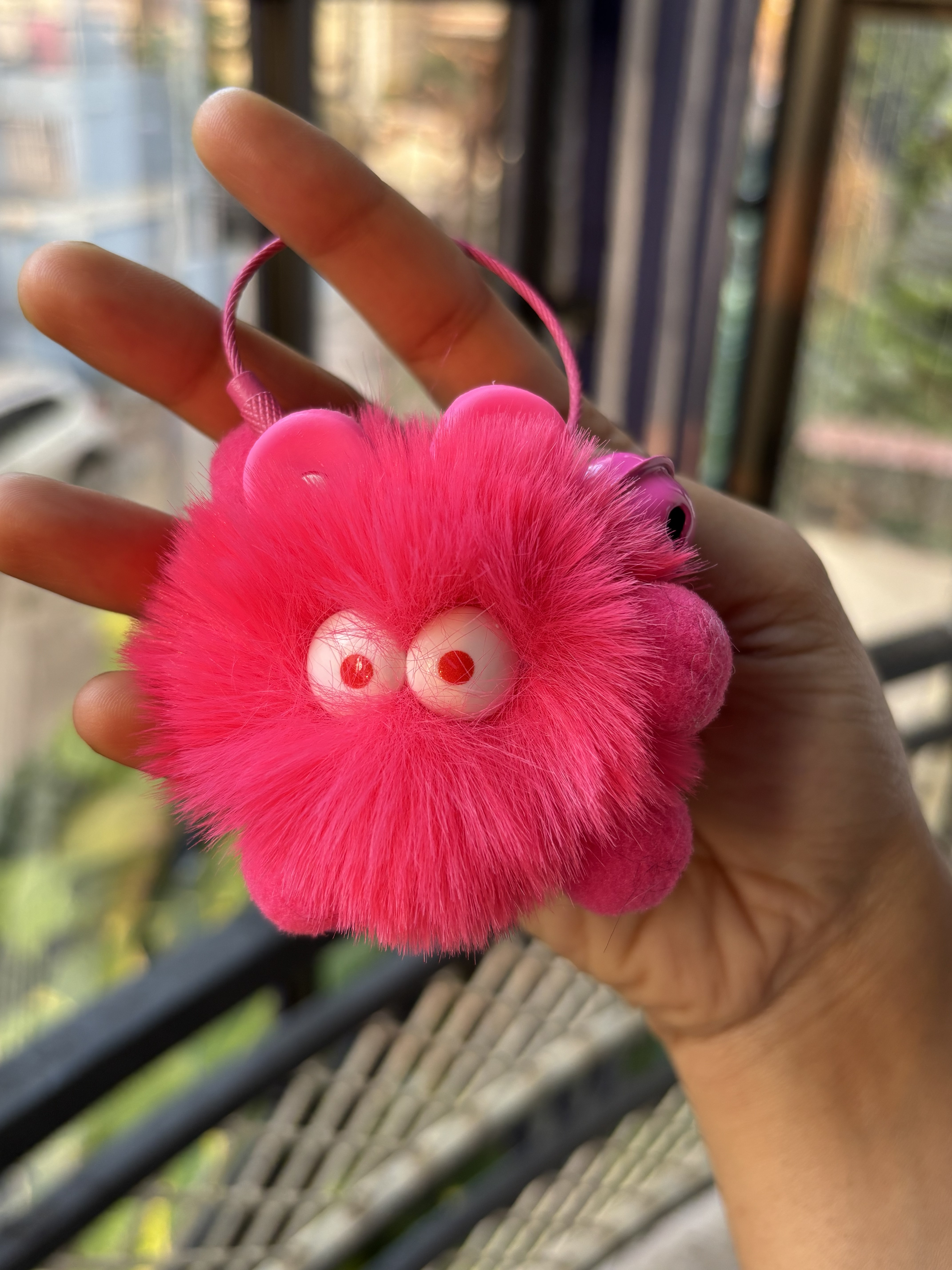 Plush cat bag charm