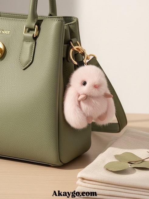 Rabbit Mink Plush Bag charm