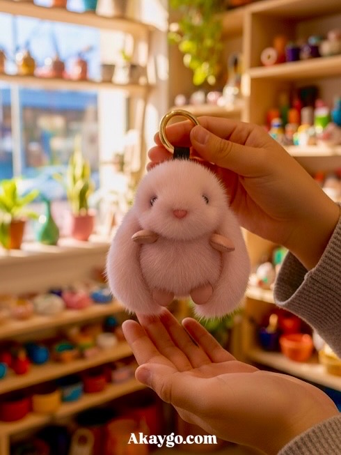 Rabbit Mink Plush Bag charm