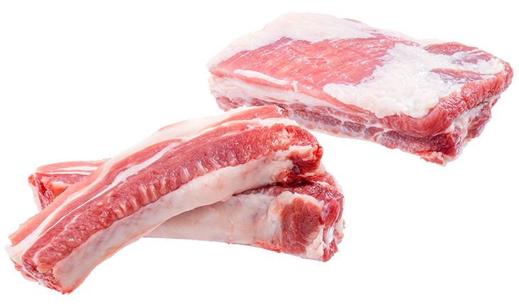 Costillas de cerdo frescas