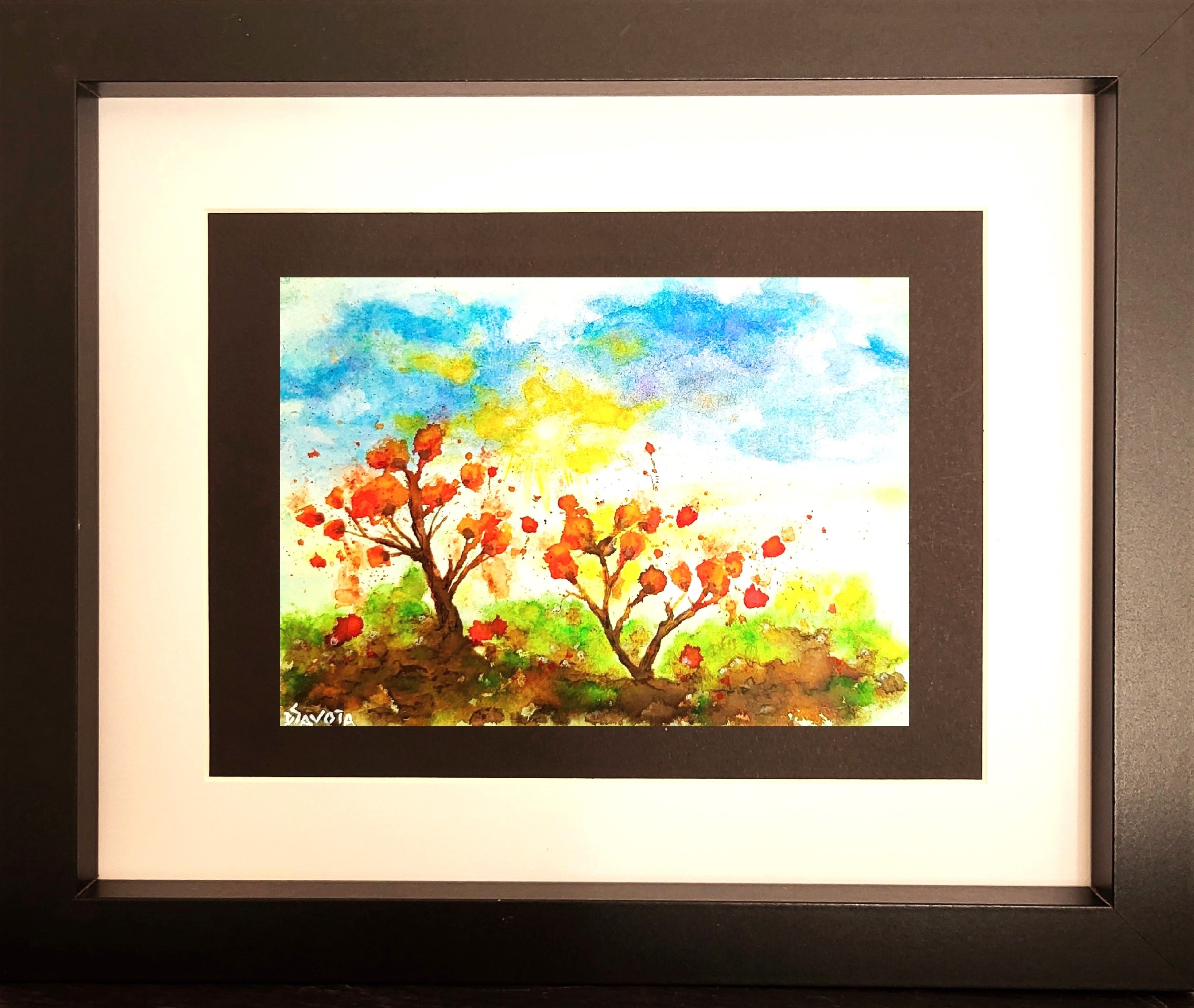 VIBRATIONS D'AUTOMNE avec cadre et passe-partout