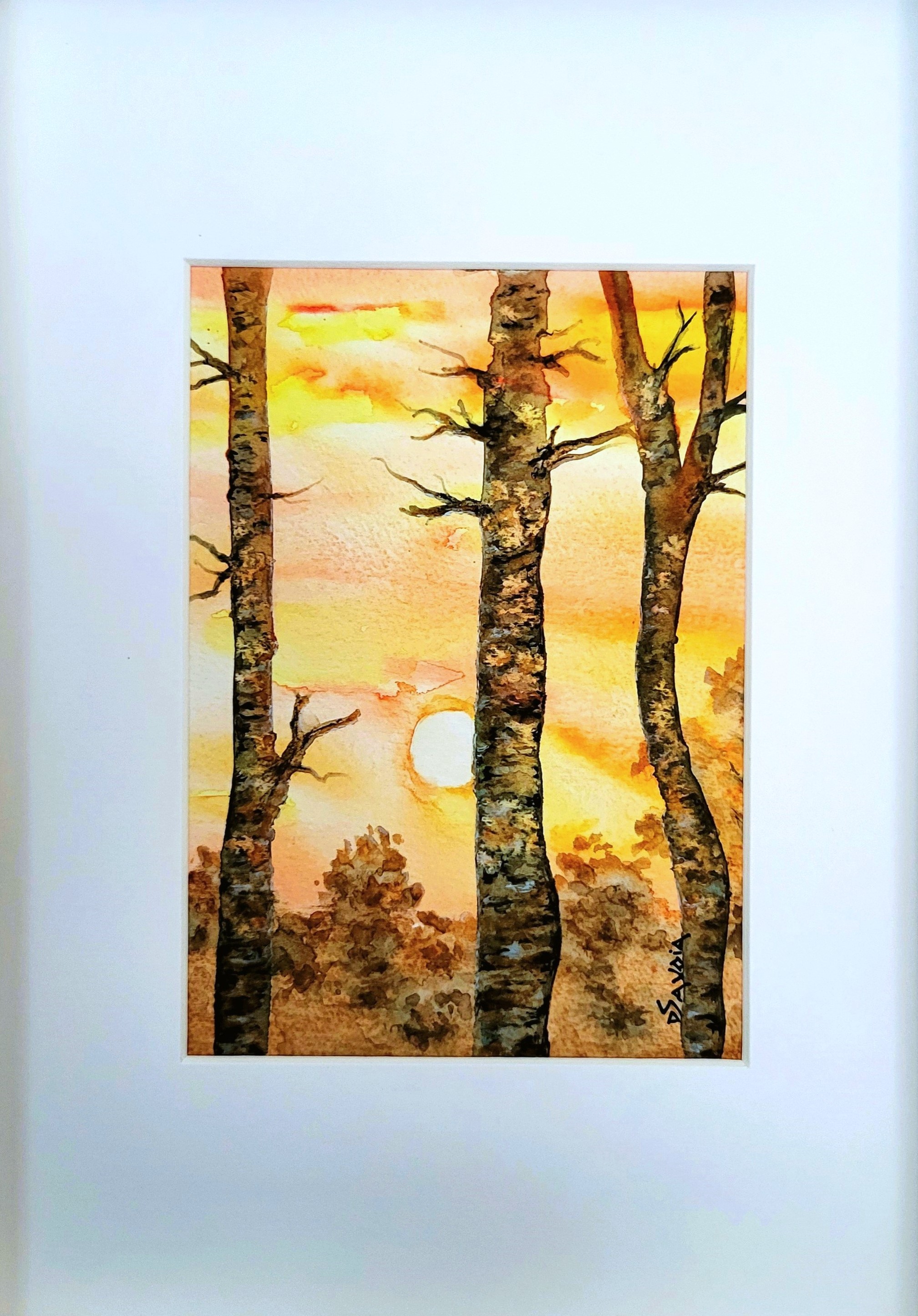 L'HEURE AMBREE sans cadre avec passe-partout