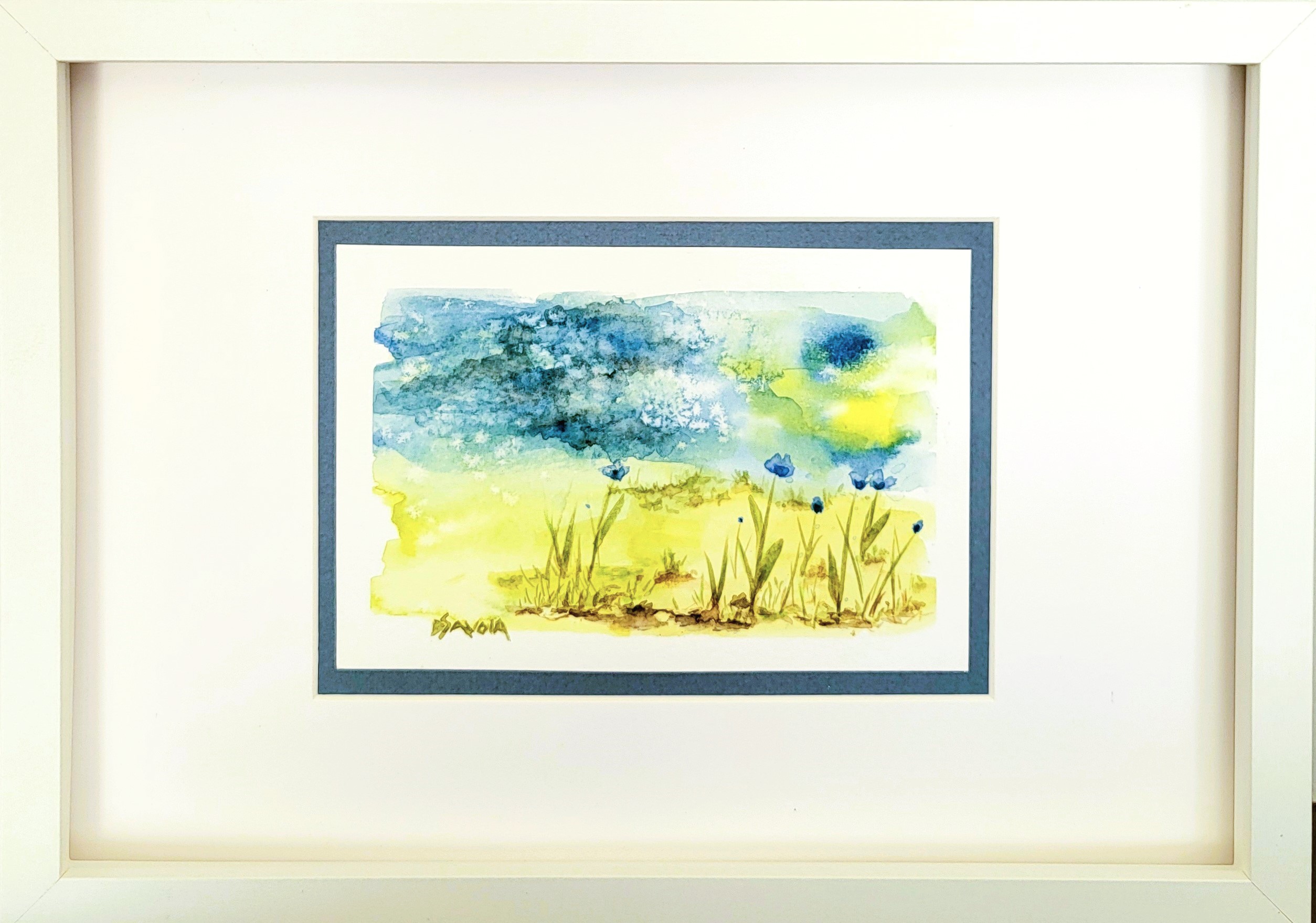 LA DANSE DES BLEUETS avec cadre et passe-partout