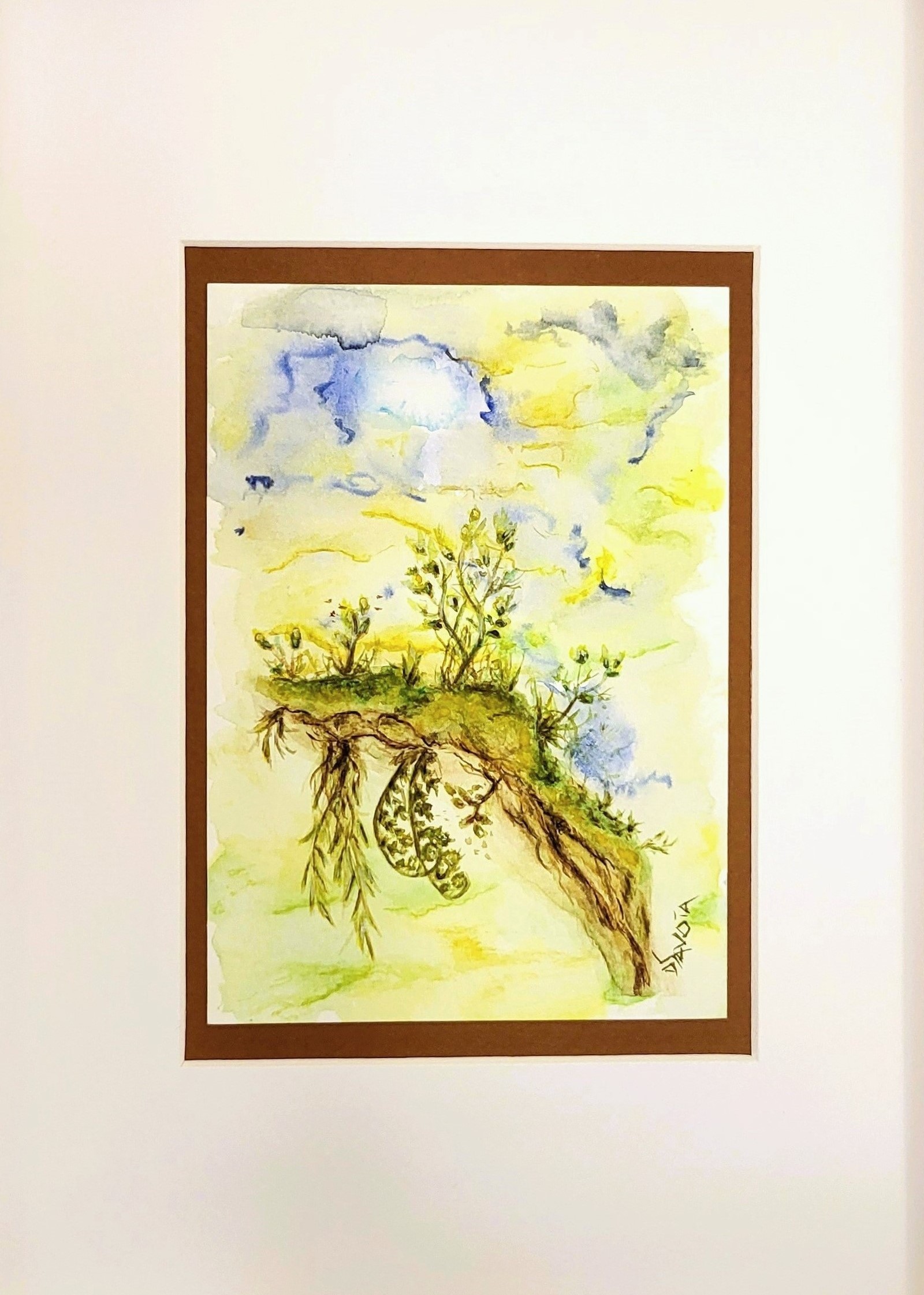 ILE EN APESANTEUR sans cadre avec passe-partout