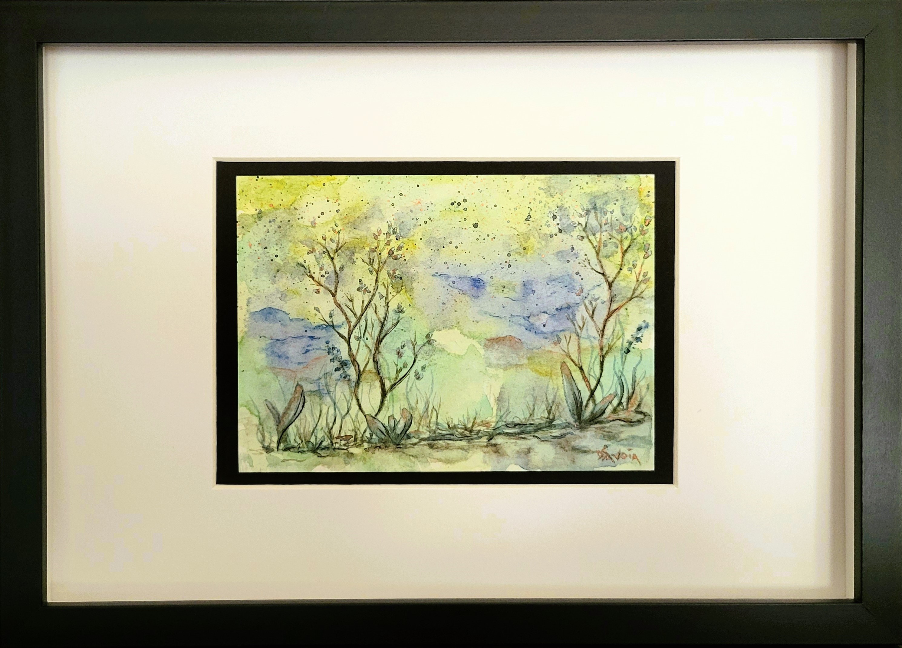 DOUCEUR DE L'AUBE avec cadre et passe-partout