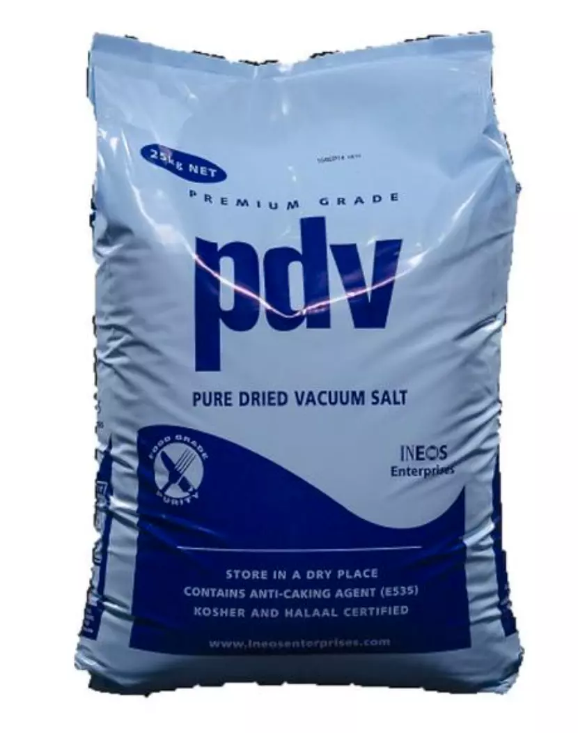 Pure Dried Vacuum Salt Pallet 40 x 25kg / 49 x 25kg