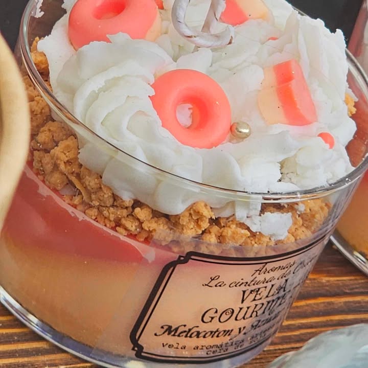 VELA GOURMET MELOCOTON Y AZUCAR NEGRO 