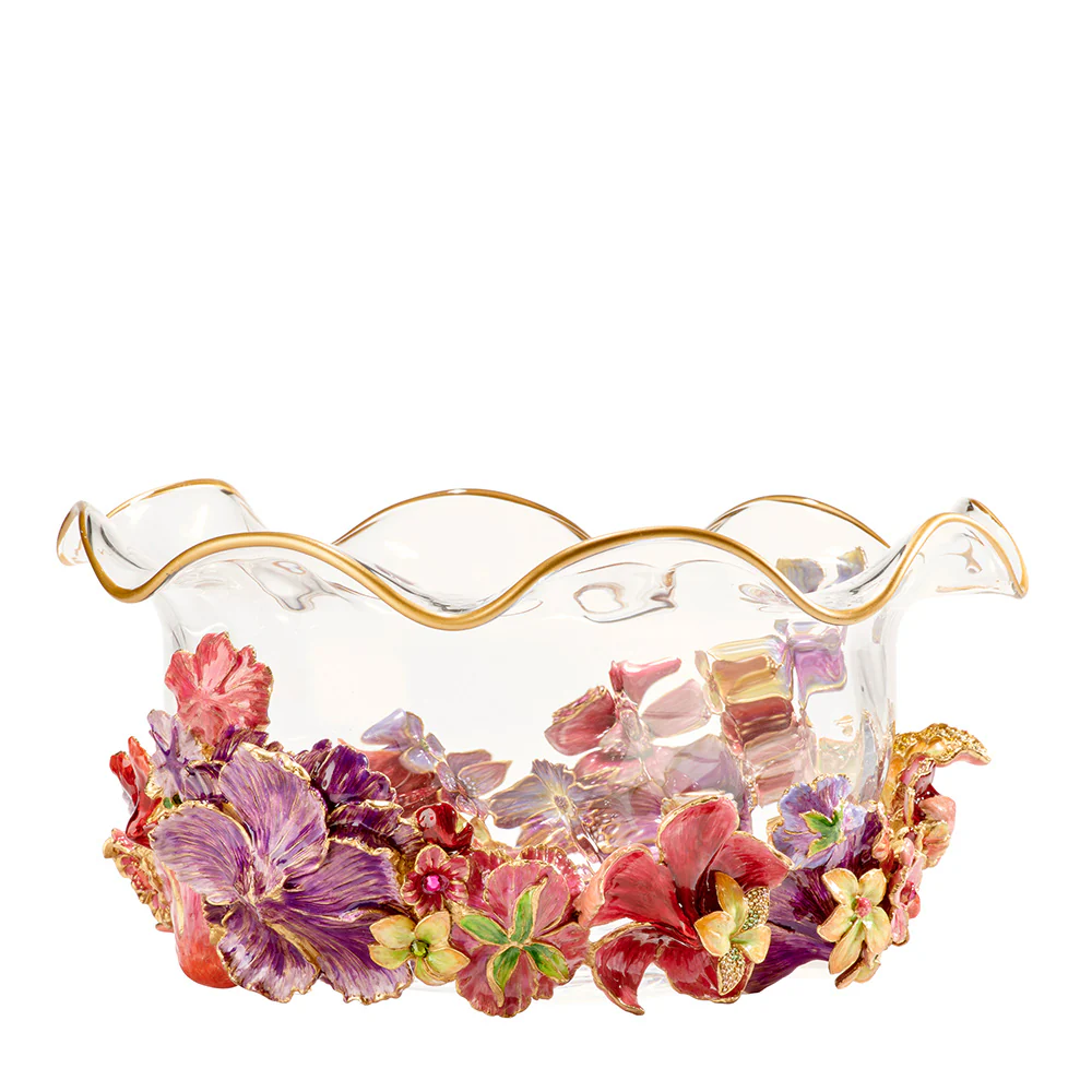 Jay Strongwater Penelope Large Ruffle Flower Bowl