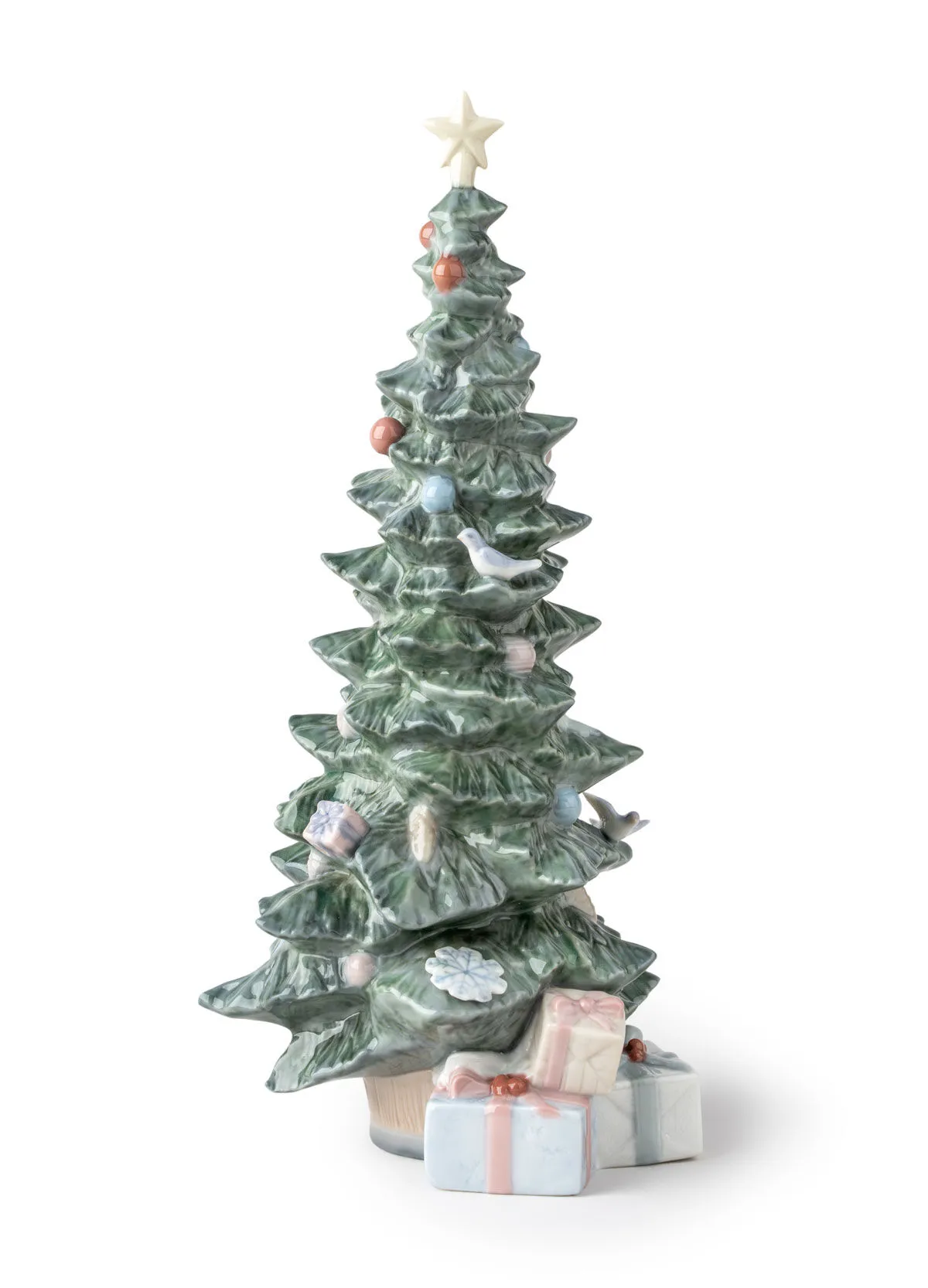 Lladró O Christmas Tree Figurine – Gloss Porcelain Holiday Sculpture 01008220