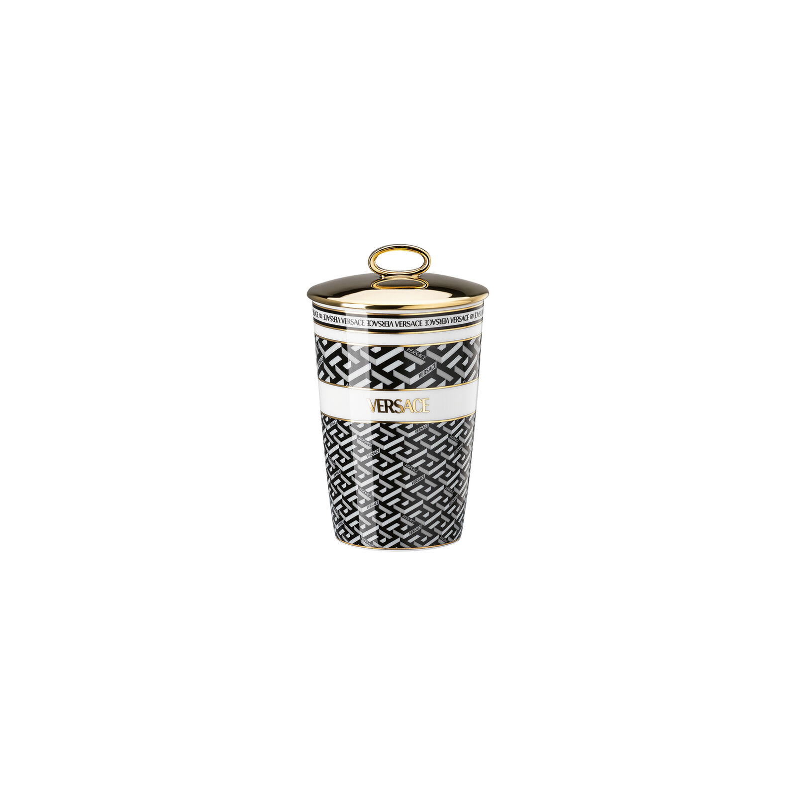 Versace La Greca Signature Black Table Light with Scented Wax