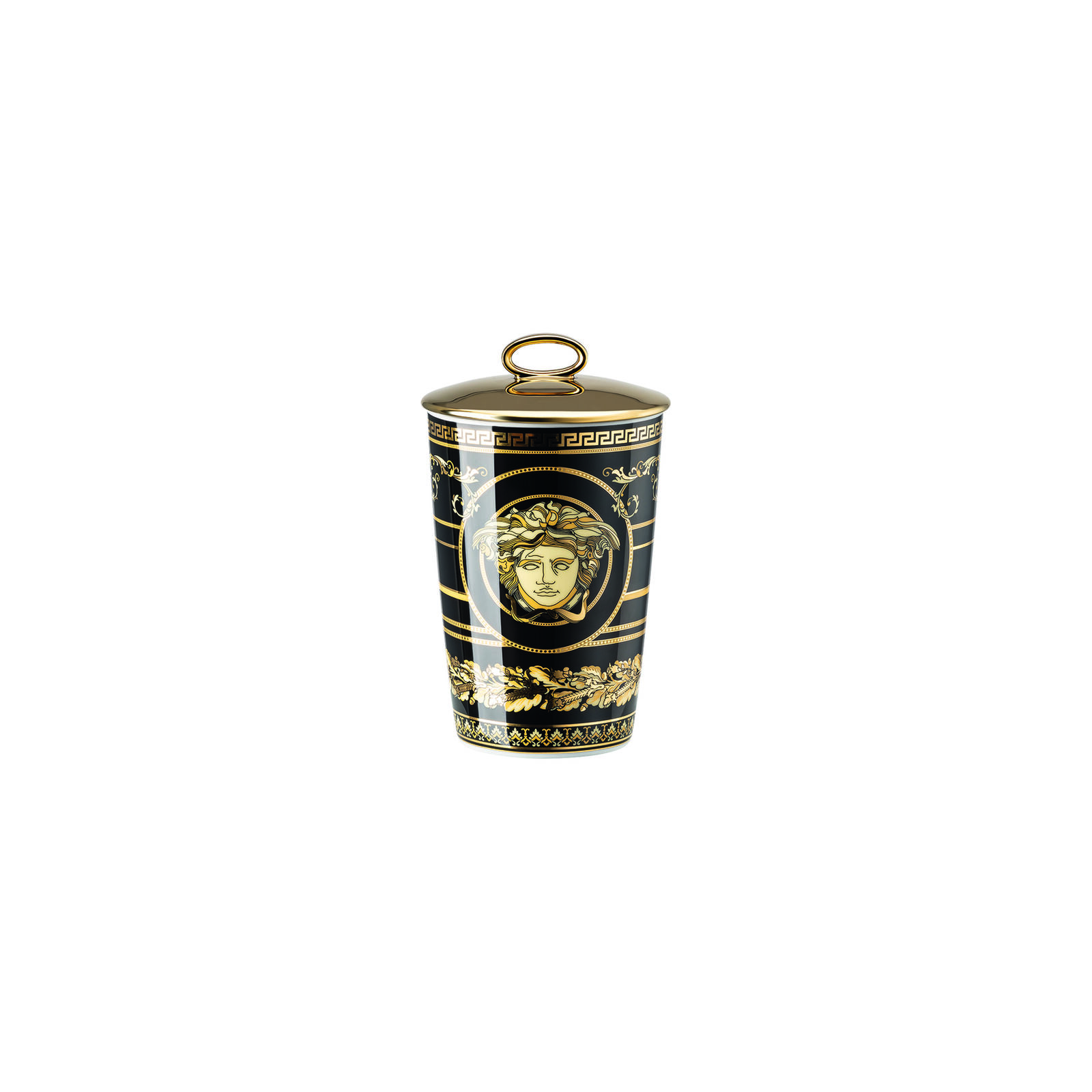 Versace Virtus Gala Black Table Light with Scented Wax