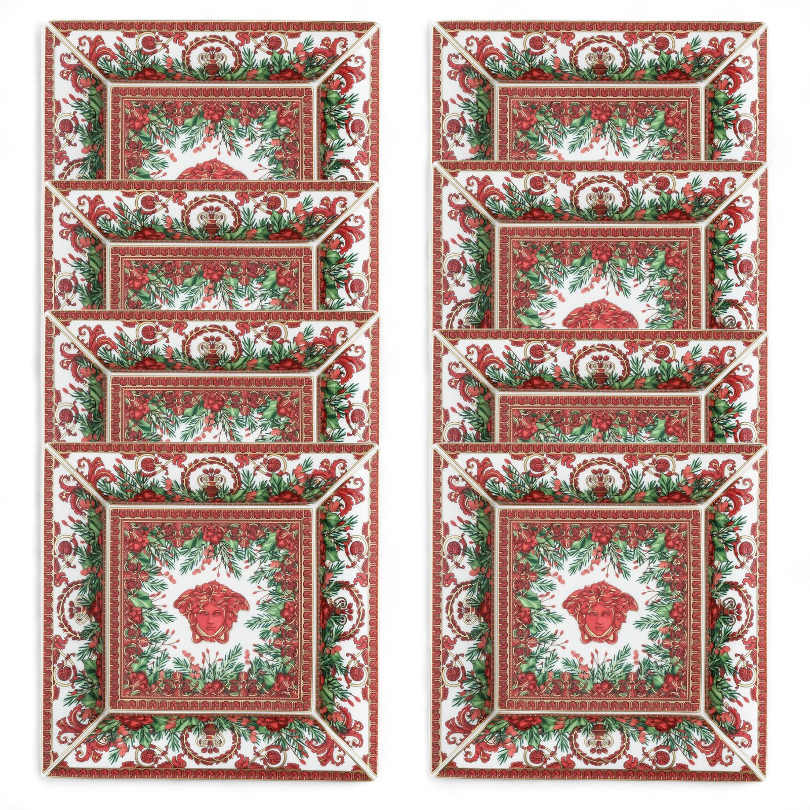 Versace I Love Baroque Holiday – Set of 8 Square Dishes (18 cm)  ​SKU: 14240-409960-25818
