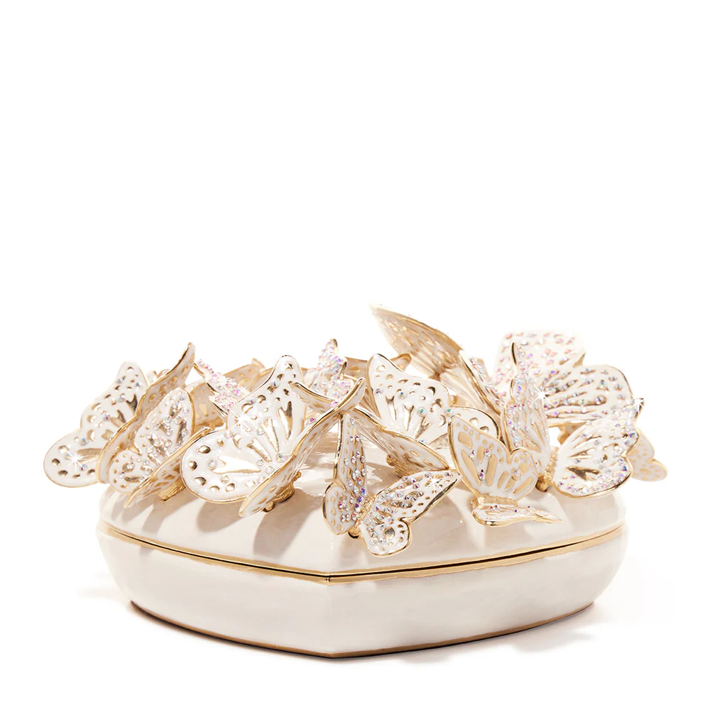 Jay Strongwater Amelia Opal Heart Box