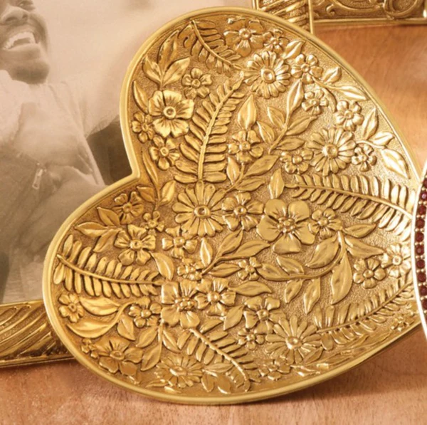 Jay Strongwater Colleen Floral Heart Trinket Tray