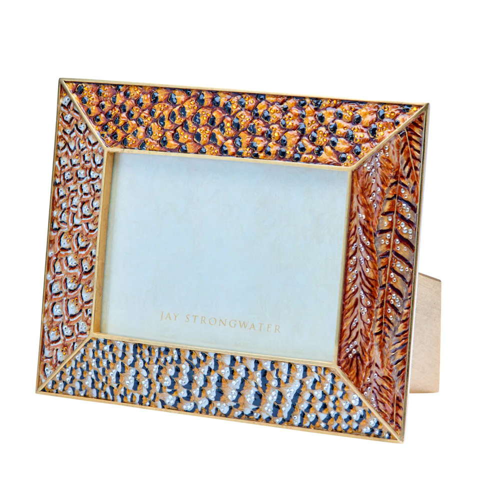 Jay Strongwater Henry 5” x 7” Pheasant Frame Natural