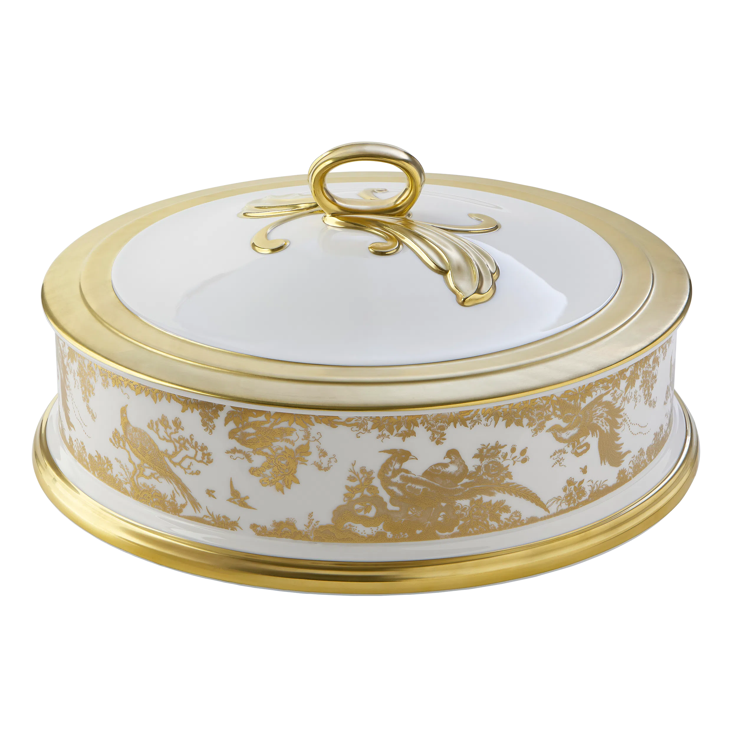 Royal Crown Derby Aves Gold Chocolate Box