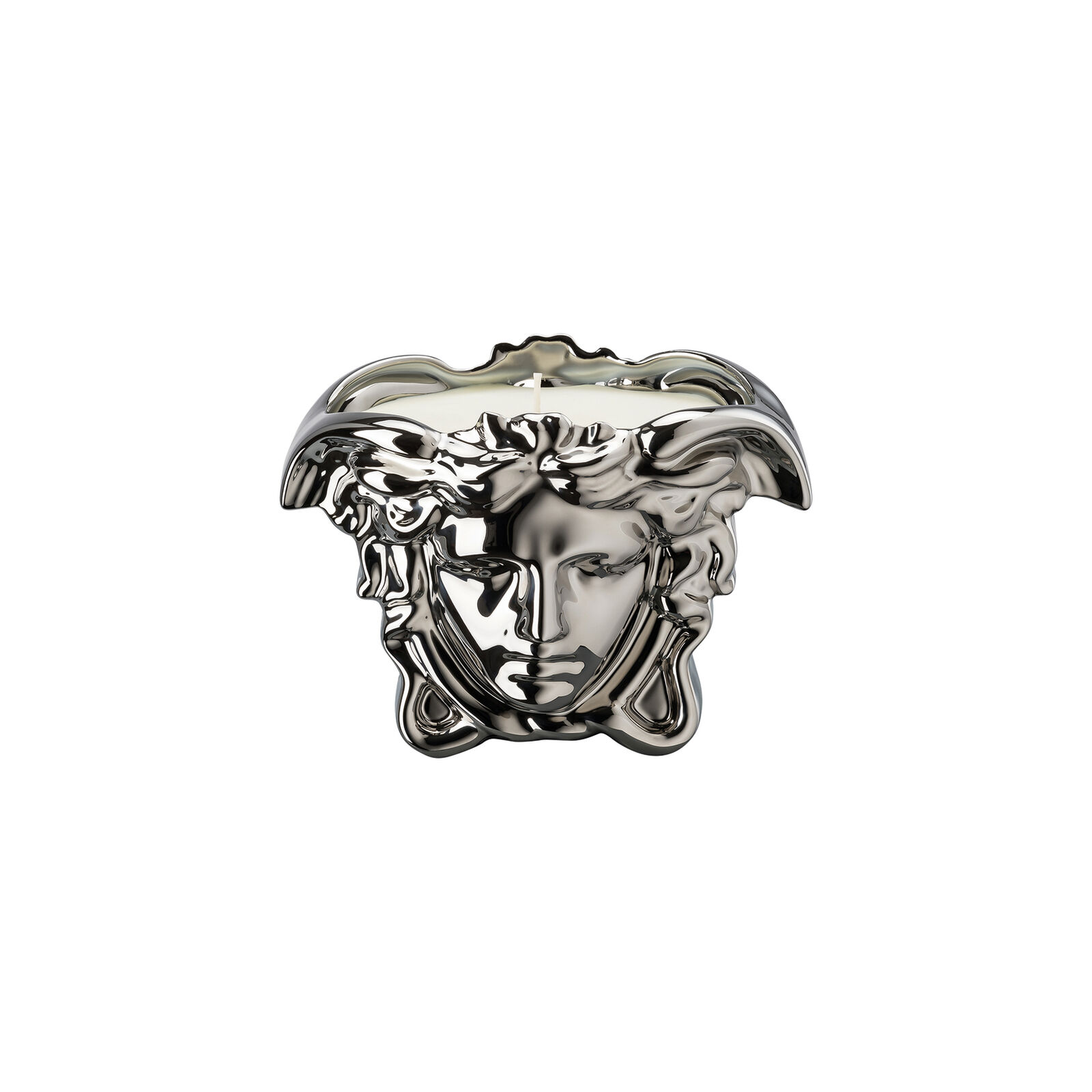 Versace Medusa Grande Silver Table Light with Scented Wax