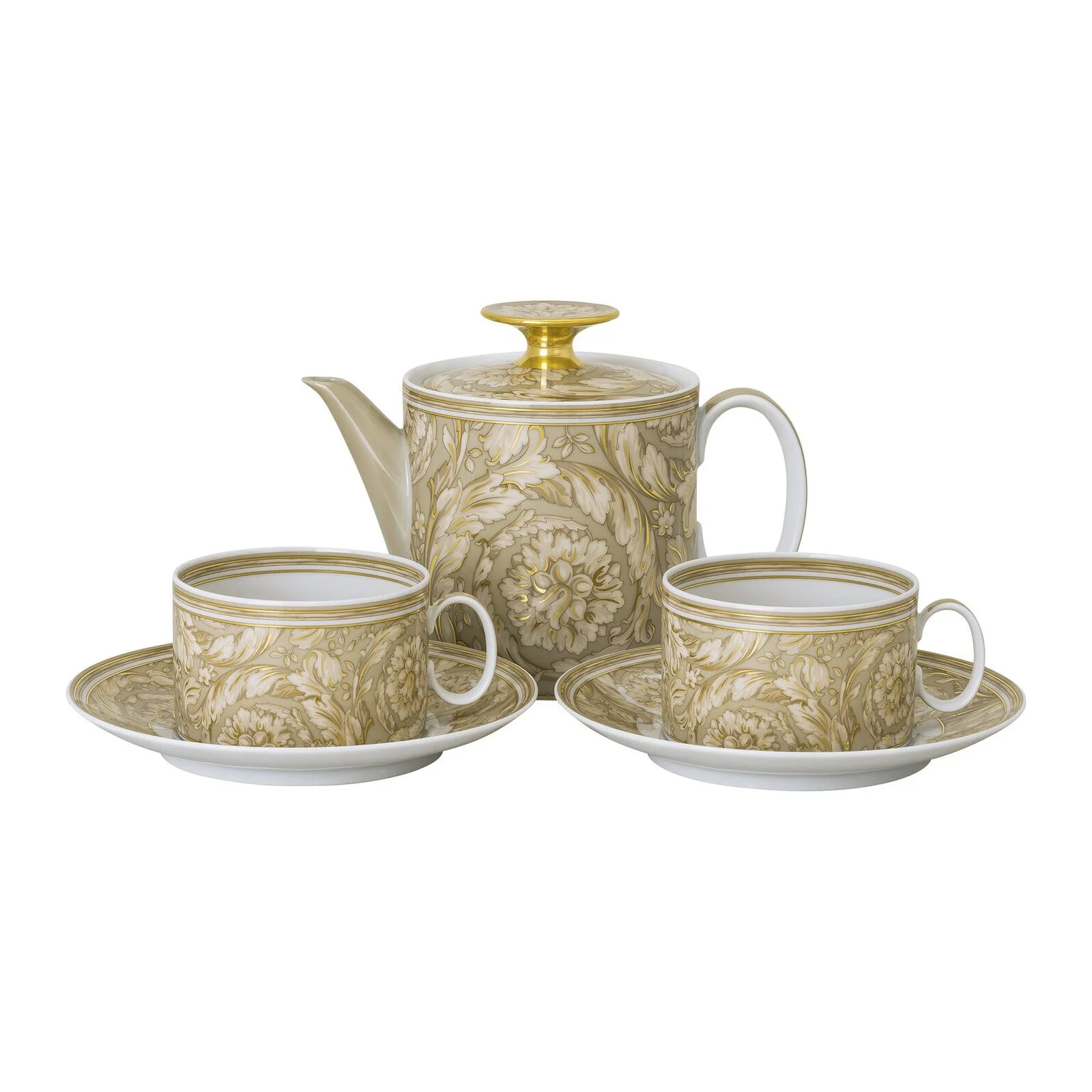 Verace Barocco Beige Set Tea for 2