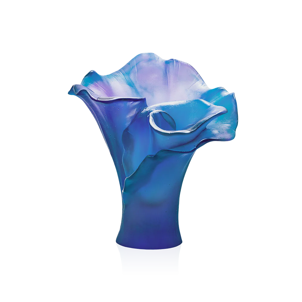 Daum Arum Bleu Nuit Small Vase