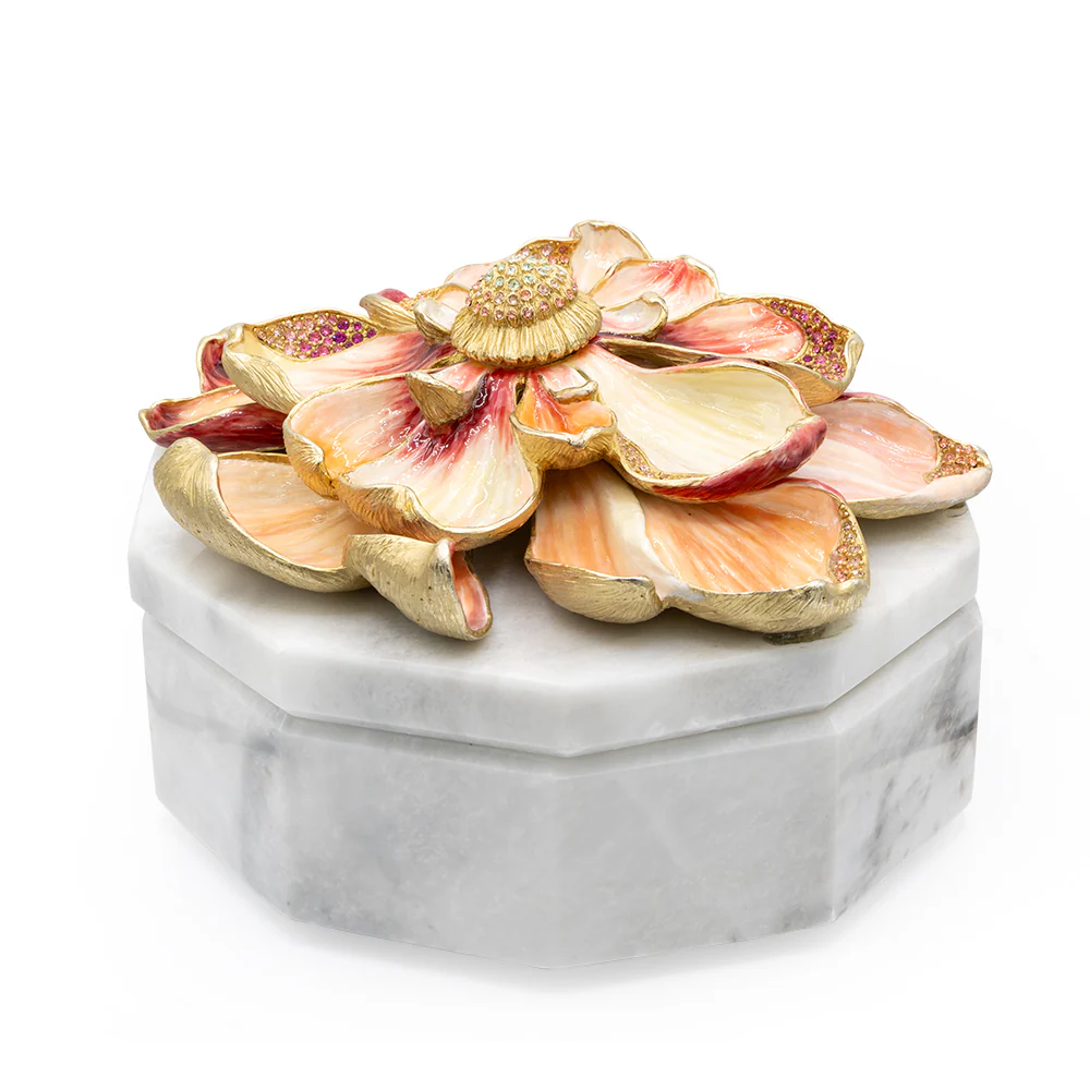 Jay Strongwater Eliana Magnolia Marble Box