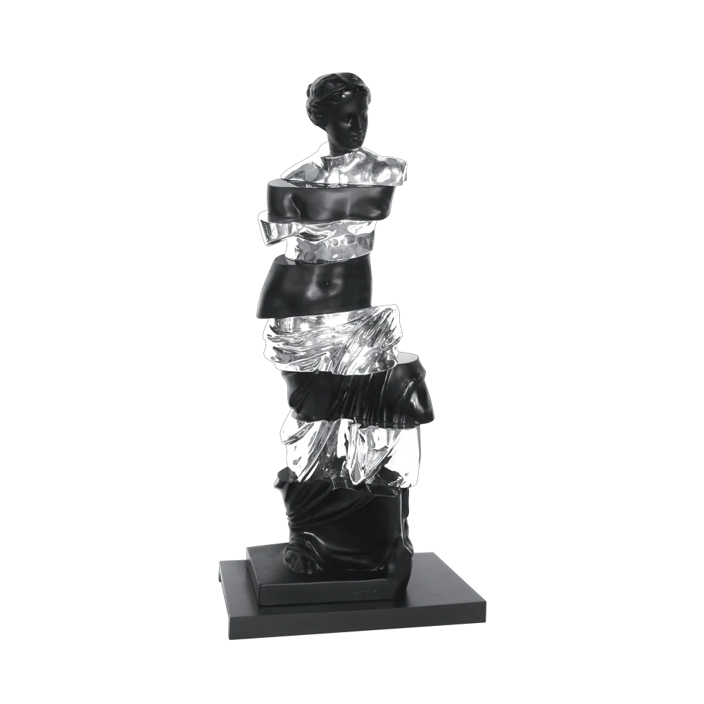 Daum Tranchlucide Black & Sterling Silver by Arman