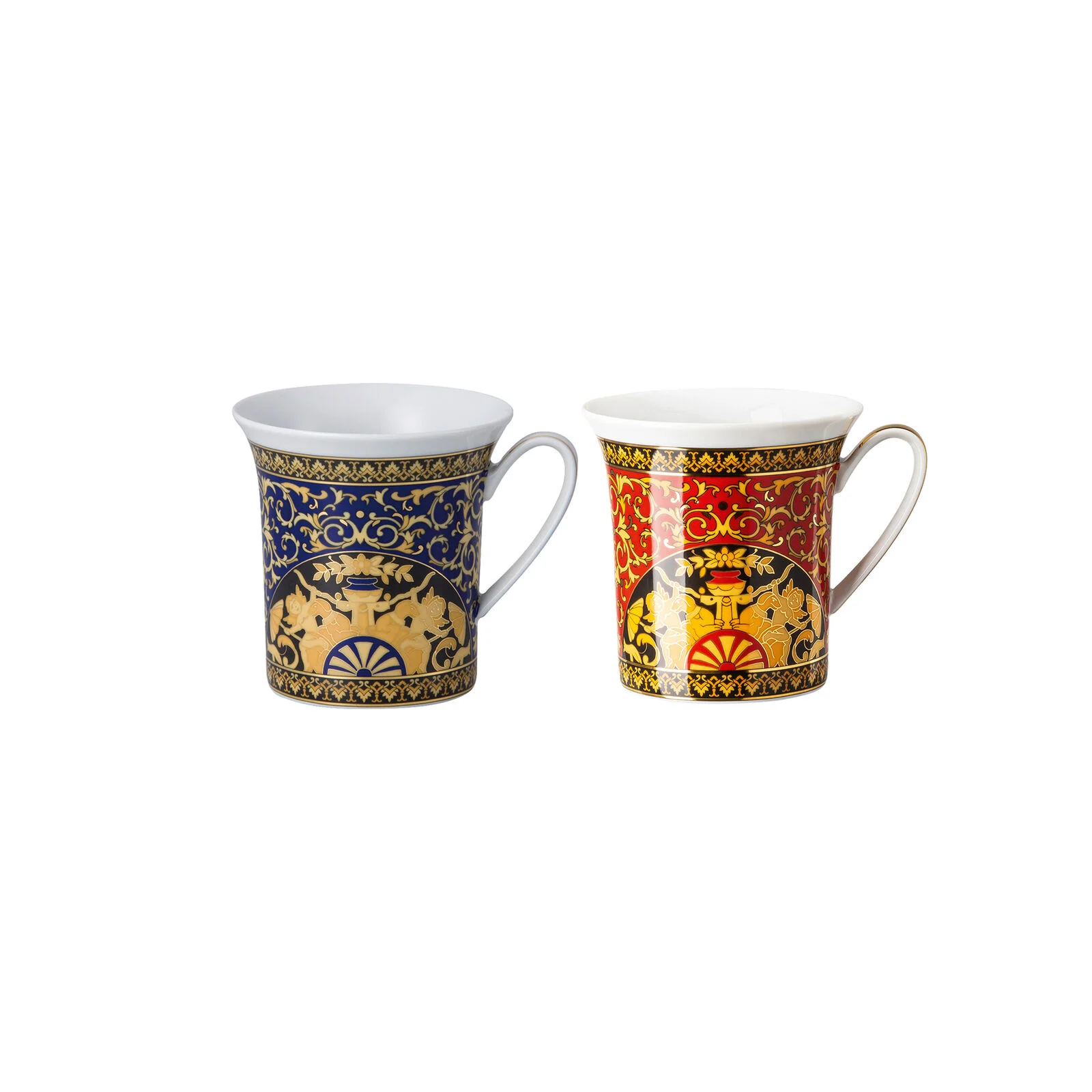 Versace Medusa Blue/Red Porcelain Mug Set